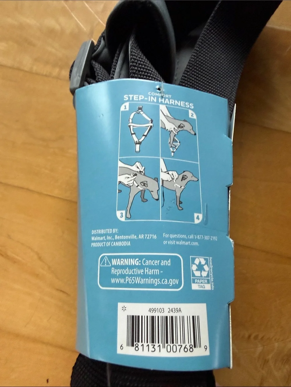 Vibrant Life Black Step-In Dog Harness - XL